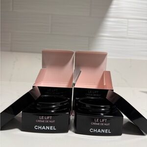 2 CHANEL Le Lift Crème de Nuit EMPTY jars